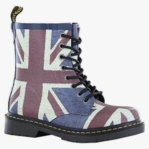 DR. MARTENS Women’s 5 Drench Union Jack Rubber Rain Boots Air Bouncing Soles HTF
